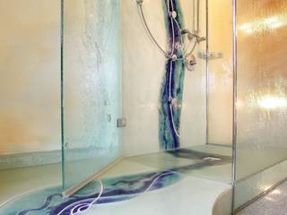 Badezimmer mit Komplettausstattung, Magma Glasdesign GmbH Magma Glasdesign GmbH 現代浴室設計點子、靈感&圖片