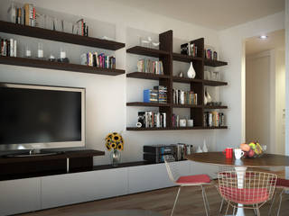 Interni appartamenti a Mosca, AK srl AK srl Modern living room