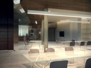 Render ambientazioni per luci, AK srl AK srl Industrial style study/office