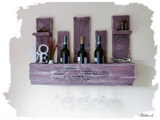 Weinregal aus Europalette, Paletino Paletino Country style dining room