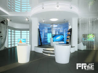 Магазин гаджетов, "PRimeART" 'PRimeART' Phòng giải trí phong cách tối giản