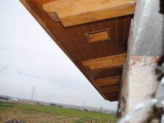 Cubierta de madera en Movera (Zaragoza), CUTECMA Estructuras de madera CUTECMA Estructuras de madera Nhà phong cách mộc mạc