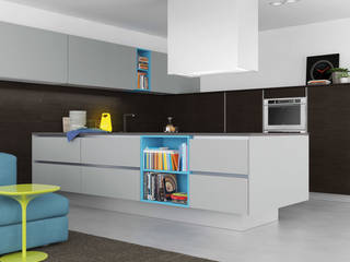 Happiest when the skies are blue, Alaris London Ltd Alaris London Ltd Modern kitchen Cabinets & shelves