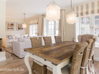 Reetdach Neubau, Immofoto-Sylt Immofoto-Sylt Esszimmer im Landhausstil