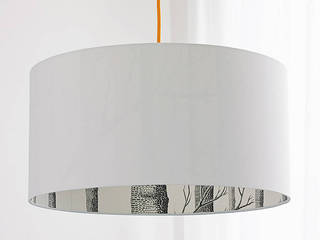 The Woods Silhouette Lampshade in Crisp White, love frankie love frankie ห้องนั่งเล่น