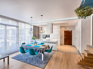 Meble na wymiar do apartamentu dwupiętrowego w Warszawie, 3TOP 3TOP Modern dining room