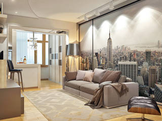 Гостиная в типовой квартире, Sweet Home Design Sweet Home Design Minimalist living room