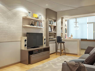 Гостиная в типовой квартире, Sweet Home Design Sweet Home Design Living room