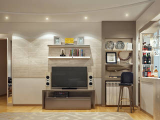 Гостиная в типовой квартире, Sweet Home Design Sweet Home Design Living room
