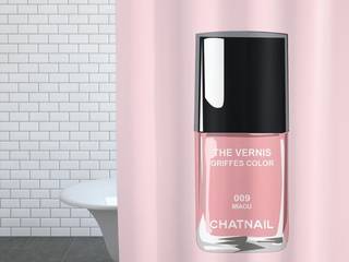 Pink Catnail Duschvorhäng JUNIQE Moderne Badezimmer Textilien und Accessoires