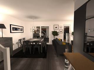 AMENAGEMENT INTERIEUR #007, HOME LAB' HOME LAB' Modern dining room