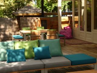 Inrichting privé terras, Vormad - Sittingimage Vormad - Sittingimage モダンデザインの テラス