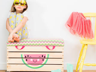 ​Wooden toy box “Watermelove”, NOBOBOBO NOBOBOBO Kamar Bayi/Anak Gaya Skandinavia