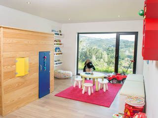 A,B, vamos brincar?, Ângela Pinheiro Home Design Ângela Pinheiro Home Design Stanza dei bambini in stile scandinavo Legno Effetto legno