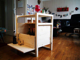 Minibar en bois de palettes recyclées, creationsecopalettes creationsecopalettes Eklektyczny salon Meble do przechowywania