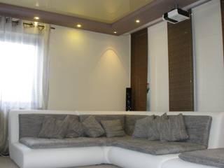 Kombination Spanndecke mit GKB Konstruktionen , Decken Design Decken Design Salas de estar modernas