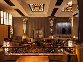 Fera at Claridge's Restaurant Lighting Design, Lighting Design International Lighting Design International غرفة السفرة