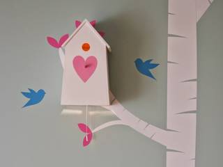 Birdhouse night lamp “Love Love”, NOBOBOBO NOBOBOBO 미니멀리스트 아이방