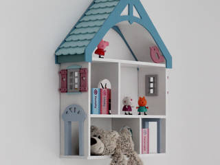 DOLLHOUSE „BLUE” Shelf., EBISSU EBISSU ห้องนอนเด็ก