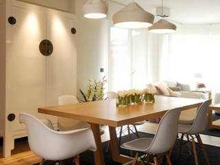 Decoración de casa moderna y actual para familia con niños, Sube Interiorismo Sube Interiorismo Salas de jantar modernas