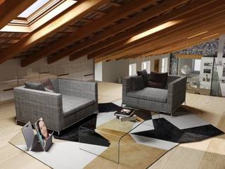 Attico privato, M A+D Menzo Architettura+Design M A+D Menzo Architettura+Design Modern living room