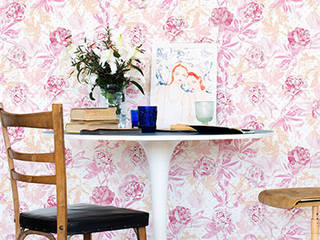 A superb collection of watercolour wallpaper designs by Lara Costafreda, Paper Moon Paper Moon カントリーな 壁&床