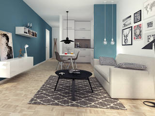 Bilocale MI, RenderLab RenderLab Eclectic style living room