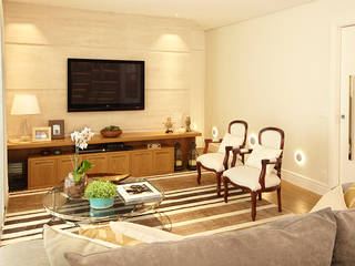 APARTAMENTO MORUMBI - SÃO PAULO, JULIANA MUCHON ARQUITETURA E INTERIORES JULIANA MUCHON ARQUITETURA E INTERIORES Classic style living room