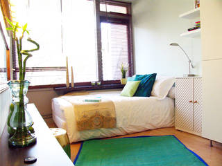 City oasis, Aileen Martinia interior design - Amsterdam Aileen Martinia interior design - Amsterdam Eclectic style bedroom Bamboo Green