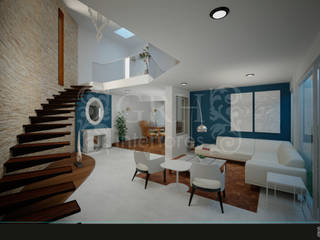 PROYECTO Medina, GRH Interiores GRH Interiores Modern living room ٹائلیں