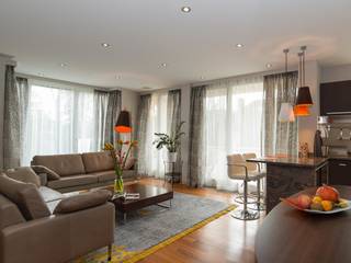 Wohnung, Apartment, Elke Altenberger Interior Design & Consulting Elke Altenberger Interior Design & Consulting Вітальня