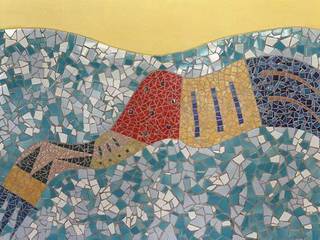 Mosaïque murale Les Claies Sous-Bois , Evelyne PONÇON Mosaïque Evelyne PONÇON Mosaïque 에클레틱 다이닝 룸