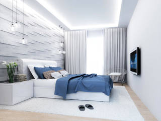 2-х комнатная квартира 61.50m², PLANiUM PLANiUM Industrial style bedroom