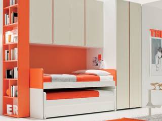 'Red' Modern kid's bedroom set by Clever homify Modern Kid's Room Beds & cribs