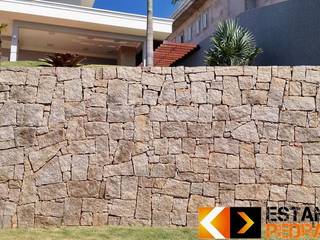 Muro de Pedra Rachão, Estância Pedras Estância Pedras Tường & sàn phong cách mộc mạc