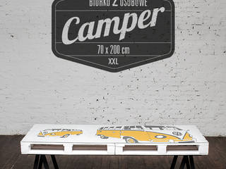 Biurko dwuosobowe Camper/ Camper Double Desk 70x200, Tailormade Furniture Tailormade Furniture مكتب عمل أو دراسة