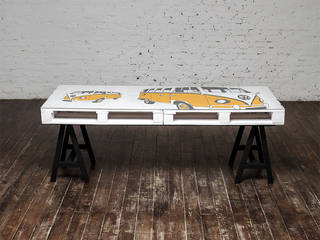 Biurko dwuosobowe Camper/ Camper Double Desk 70x200, Tailormade Furniture Tailormade Furniture مكتب عمل أو دراسة