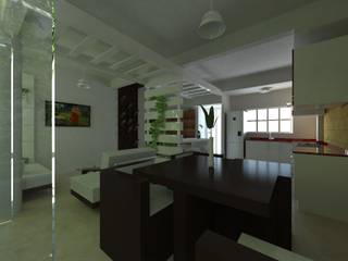 Proyecto de Remodelacion Depto. Lazaro Cardenas, Mich., IDEA Studio Arquitectura IDEA Studio Arquitectura Modern dining room