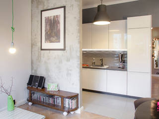 Mieszkanie w łódzkiej kamienicy - 60m2, Pink Pug Design Interior Pink Pug Design Interior Eclectic style living room