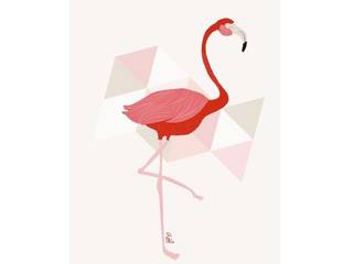 Illustration - Flamant-rose, Adel Fabric Adel Fabric ห้องอื่นๆ