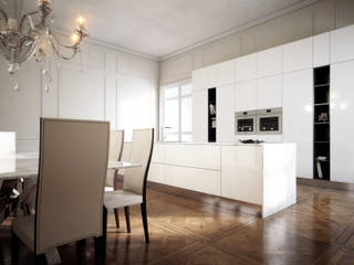 Render 3D di interni, Still Life e progetti vari, ImagineCG ImagineCG Minimalist kitchen