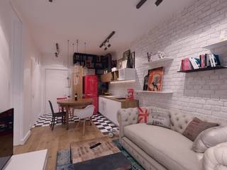 Mieszkanie na wynajem 31m2 Warszawa-Opcja II, The Vibe The Vibe ห้องนั่งเล่น