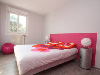Rénovation d'une chambre d'amis, Agence C+design - Claire Bausmayer Agence C+design - Claire Bausmayer Chambre moderne