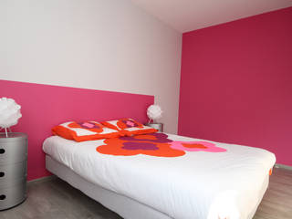 Rénovation d'une chambre d'amis, Agence C+design - Claire Bausmayer Agence C+design - Claire Bausmayer Modern Bedroom
