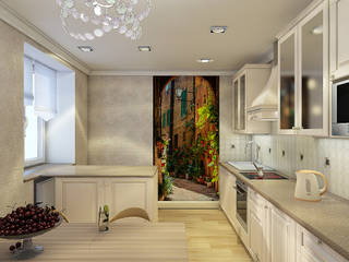 Двухкомнатная квартира, Студия "Облако-Дизайн" Студия 'Облако-Дизайн' Eclectic style kitchen