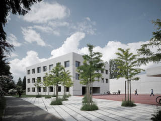 Erweiterung Oberstufenschulzentrum und Neubau Dreifachsporthalle, CH-Tägerwilen, Graf Biscioni Architekten AG Graf Biscioni Architekten AG Commercial spaces