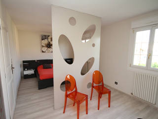 Suite parentale avec dressing, Agence C+design - Claire Bausmayer Agence C+design - Claire Bausmayer Modern Bedroom