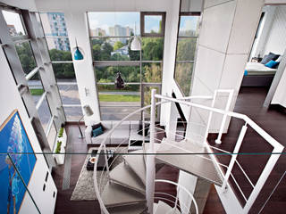 Industrialny Loft , justyna smolec architektura & design justyna smolec architektura & design Industrial style corridor, hallway and stairs