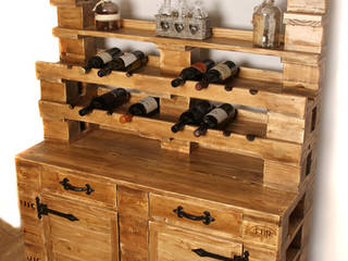 Wine cabinet homify Rustic style dining room Dressers & sideboards