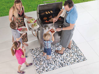 A chaque loisirs son tapis : vélo, moto, barbecue, jeux..., ITAO ITAO Vườn phong cách hiện đại Fire pits & barbecues
